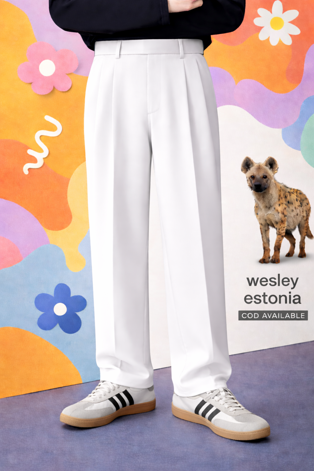Wesley Estonia|| Korean Pant|| White