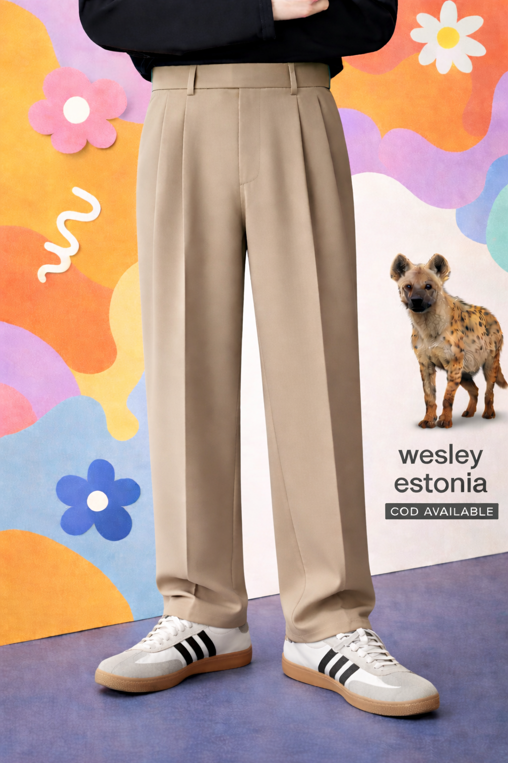 Wesley Estonia|| Korean Pant|| Beige