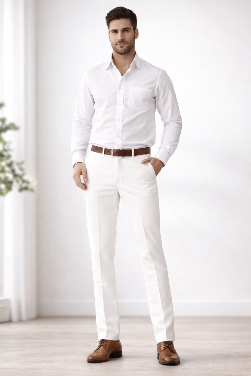 Wesley Estonia|| Japanese Straight Fit || White